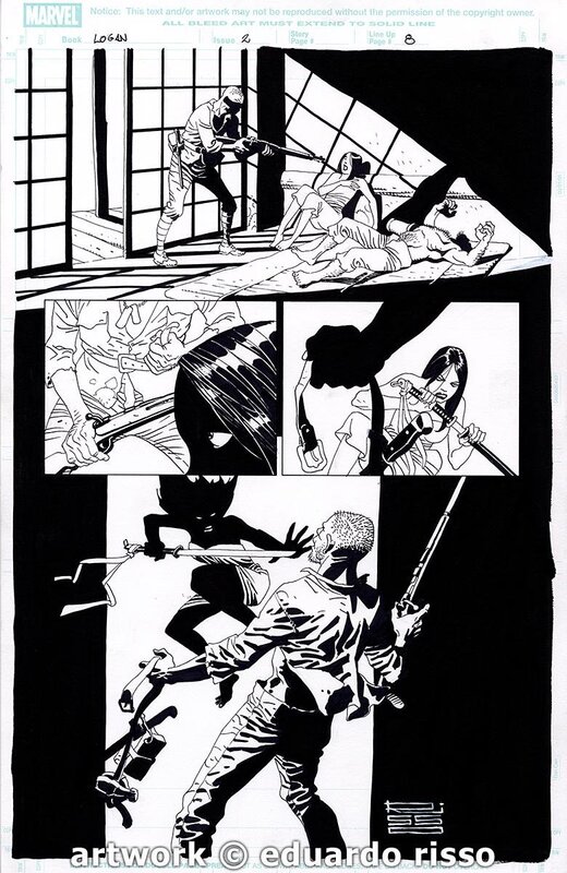 Eduardo Risso, Brian K. Vaughan, Wolverine: Logan #2 Pg.8 - Planche originale