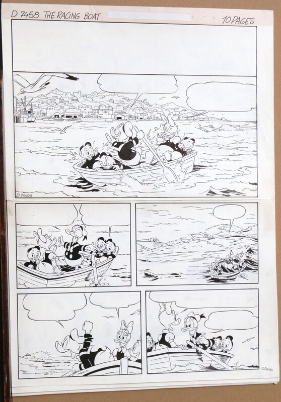 Vicar, Donald et les sports nautiques - 28 mai 1984 - Planche originale