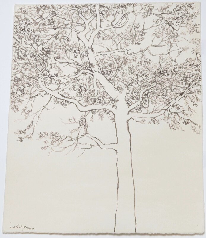 Nicolas De Crécy, Splendide Arbre fait à l'encre  sur une grande feuille - octobre 2011 - Planche originale