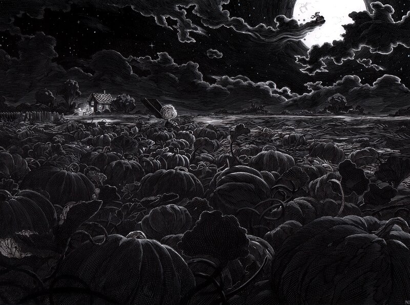 Nicolas Delort - It's the Great Pumpkin, Charlie Brown - Illustration originale