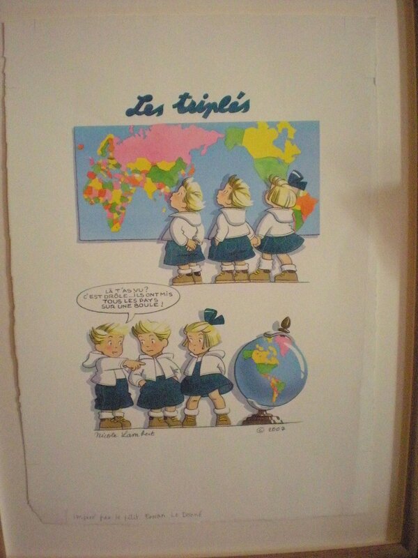 Les triplets by Nicole Lambert - Original Illustration