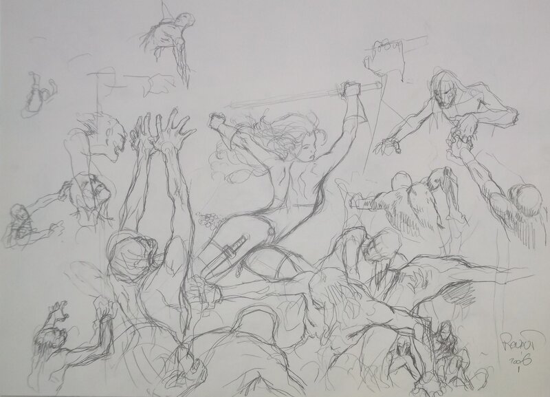 Red Sonja by Paul Renaud - Original art