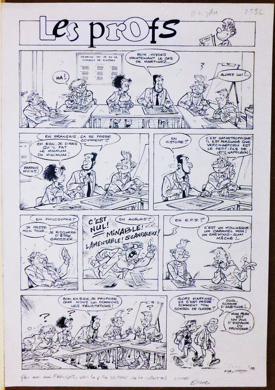 Pica, Erroc, 900Ième mise en ligne - LES PROFS - voyons le cas de l'élève.... - Comic Strip