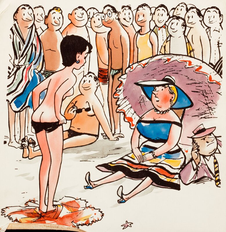 Jean Bellus, Clementine en Vacances 2 - Original Illustration