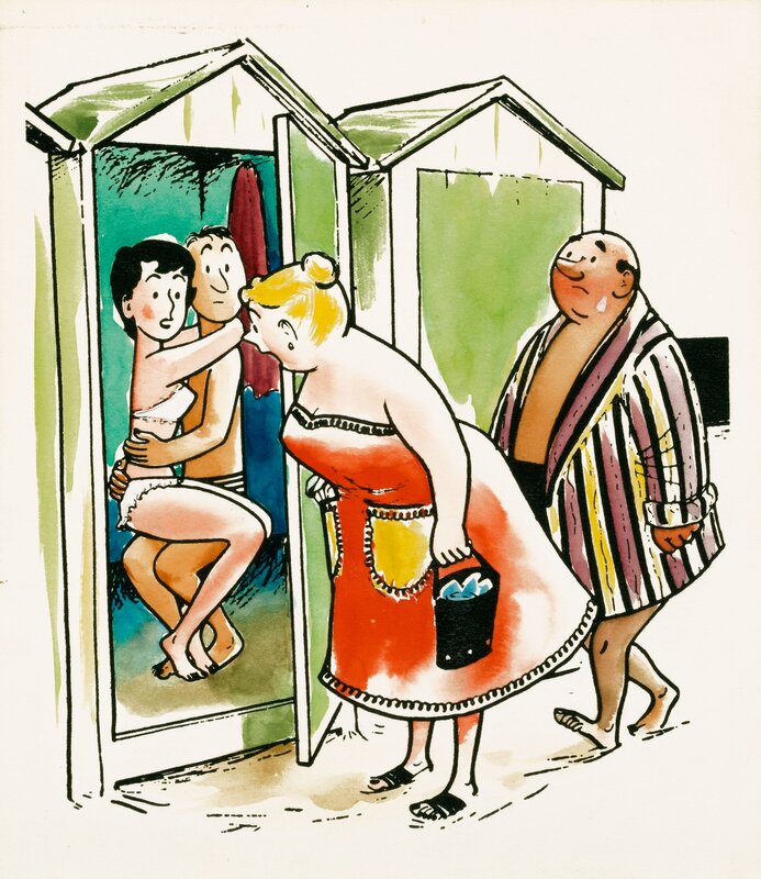 Jean Bellus, Clementine en Vacances 4 - Illustration originale