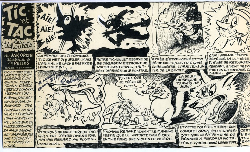 René Pellos, Tic & TAC, les Tichoulets - Planche originale