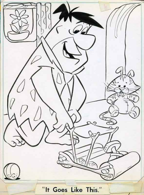 Fred FLINTSTONE par Frank McSavage - Planche originale