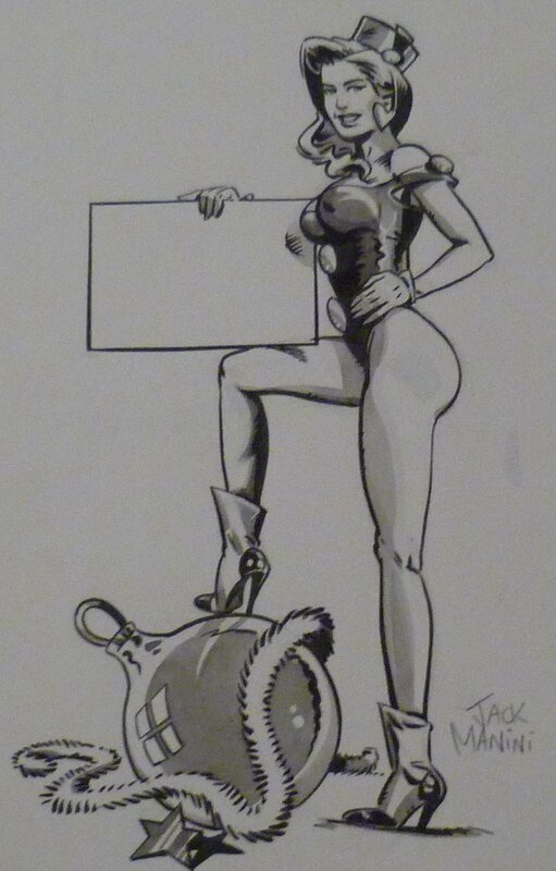 Pin-Up de Noël by Jack Manini - Original Illustration