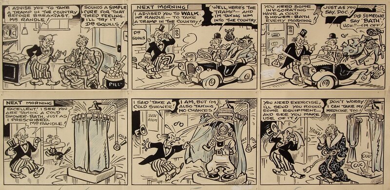 Frank Randle par Bertie Brown - Planche originale