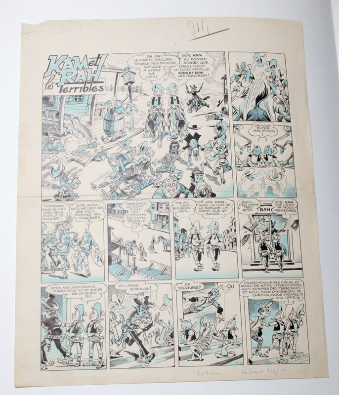 Eugène Gire, Les jumeaux Vaillants - Kam et Rah les terribles ... novembre 1962 - Comic Strip