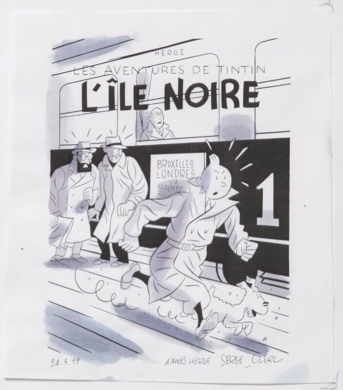 Serge Clerc, Praline belge ...etude pour l'île noire par Big Serge - Planche originale