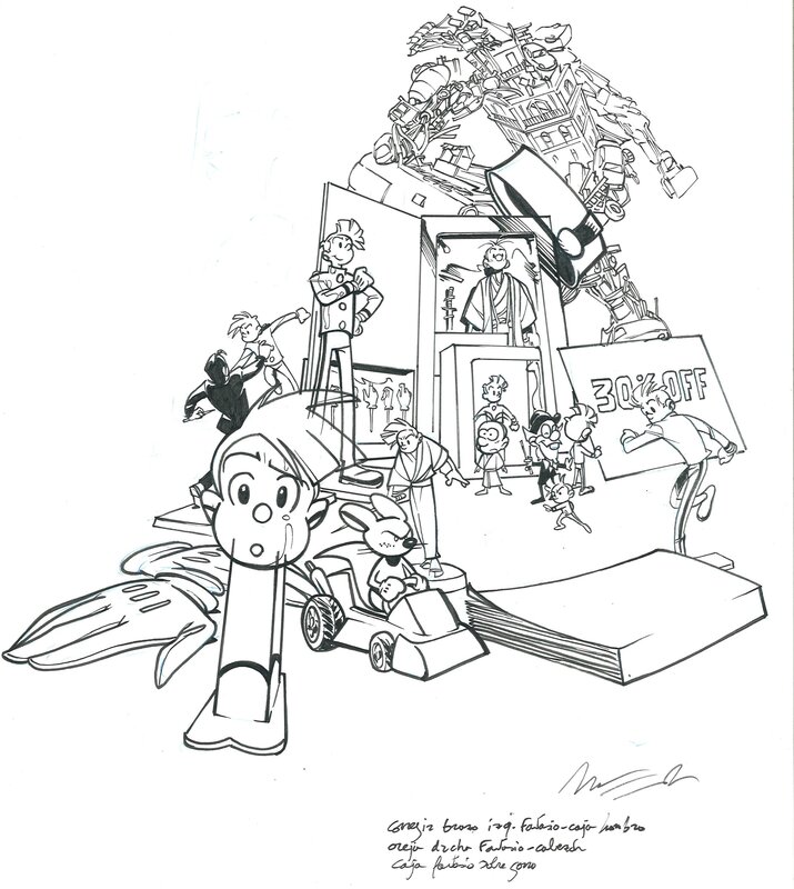 Munuera - Spirou - illustration de recherches sans doute - Original Illustration