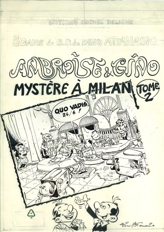 Dino Attanasio - Ambroise et Gino - Mystère à Milan - Couverture originale