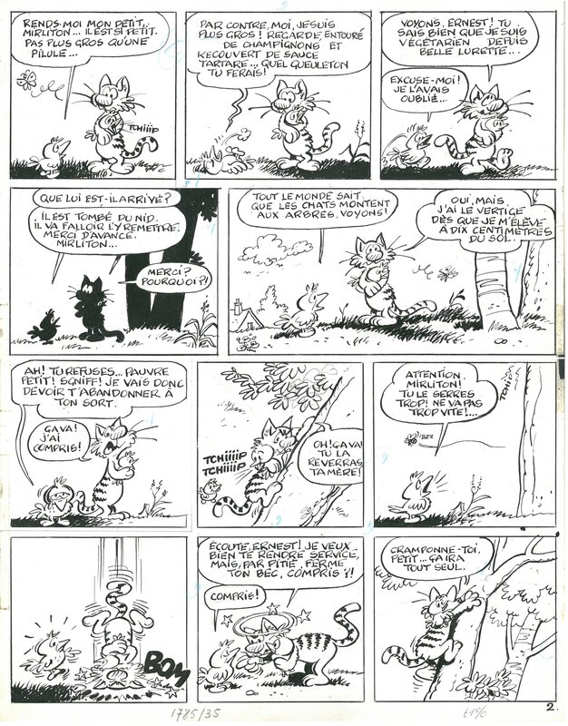 Mirliton par Raymond Macherot - Planche originale