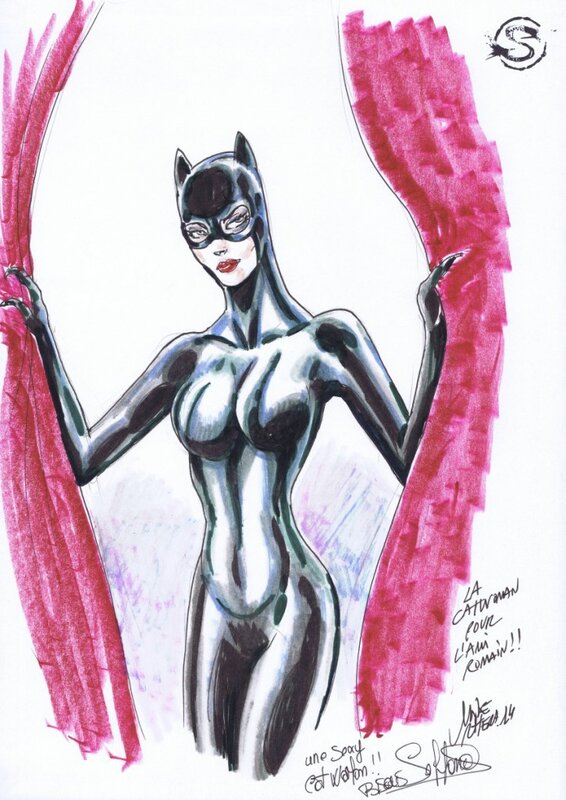 Catwoman par Ratera - Dédicace