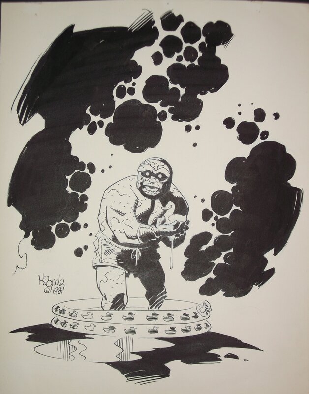 Darkseid par Mike Mignola - Illustration originale