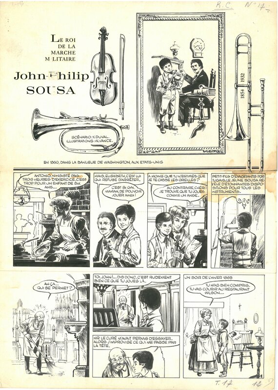 William Vance, John Philip Sousa, planche 1 - Planche originale