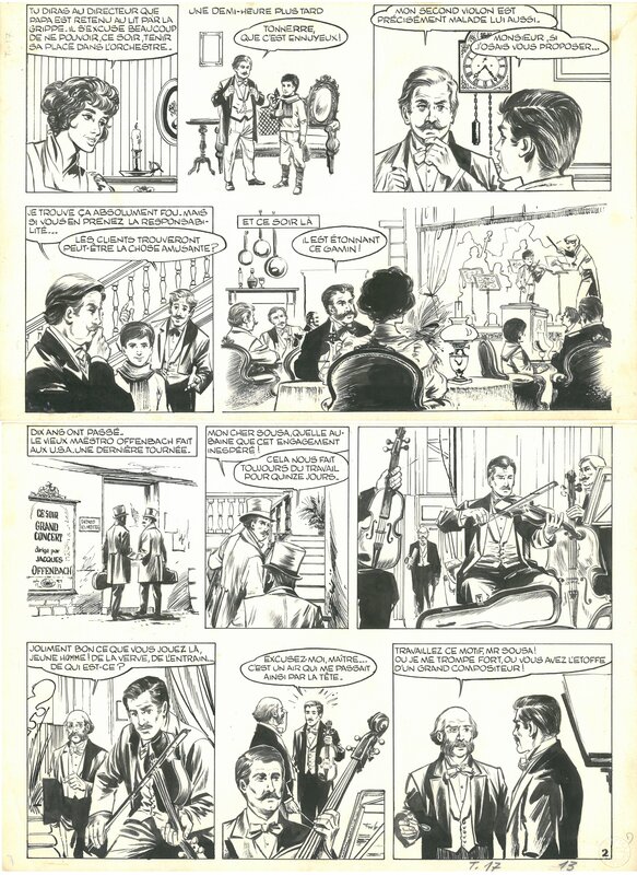 William Vance, John Philip Sousa, planche 2 - Planche originale