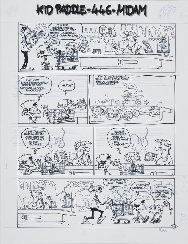 Midam, Kid Paddle - gag 446 - Planche originale