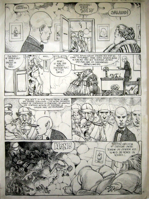 Le bandard fou par Moebius - Planche originale