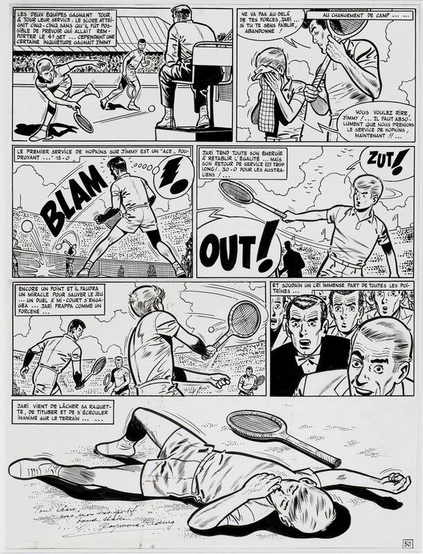 Raymond Reding, Jari - La dernière chance de Larry Parker - planche 50 - Planche originale