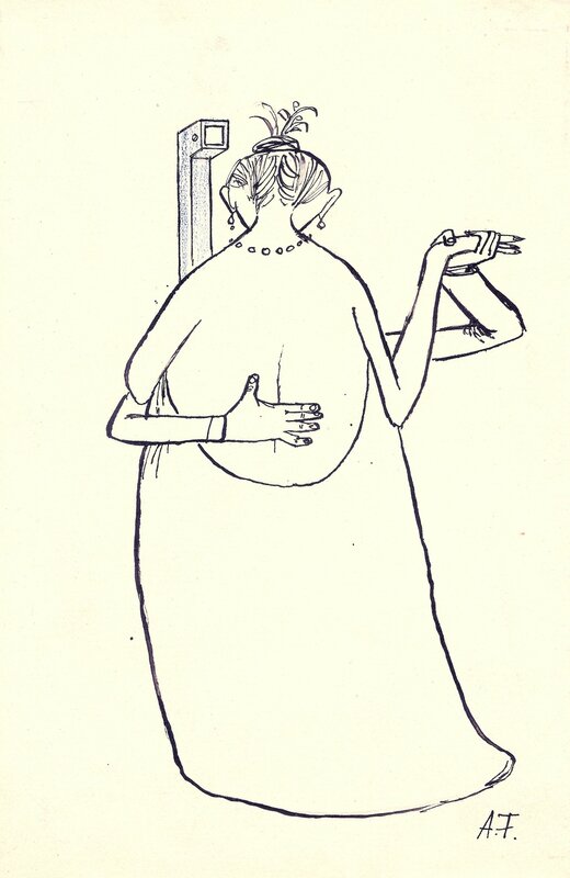 Danceurs by André François - Original Illustration