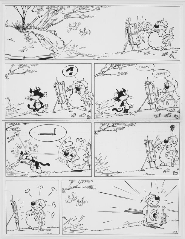 Cubitus - gag n°207 par Dupa - Planche originale