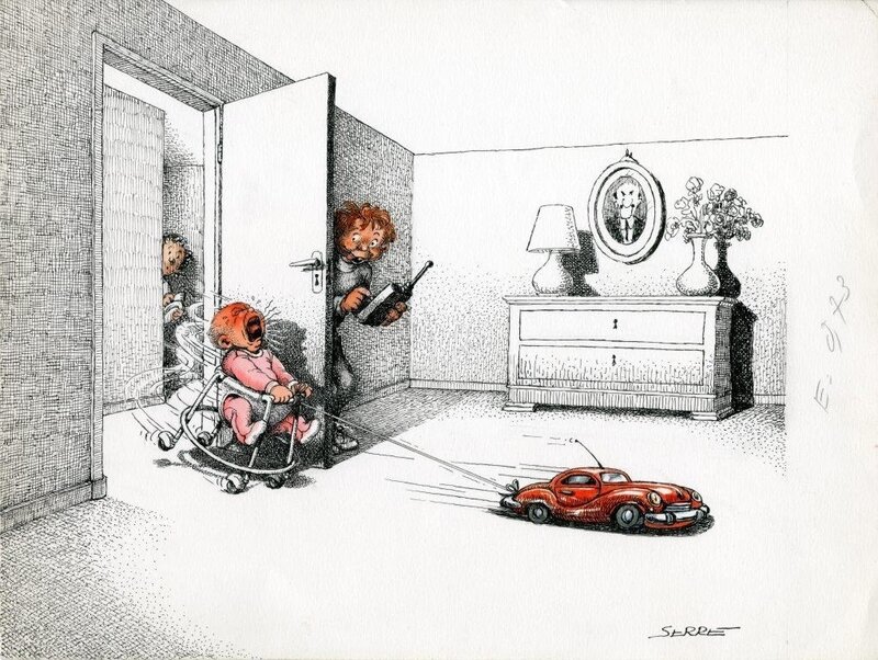 Kids by Claude Serre - Original Illustration