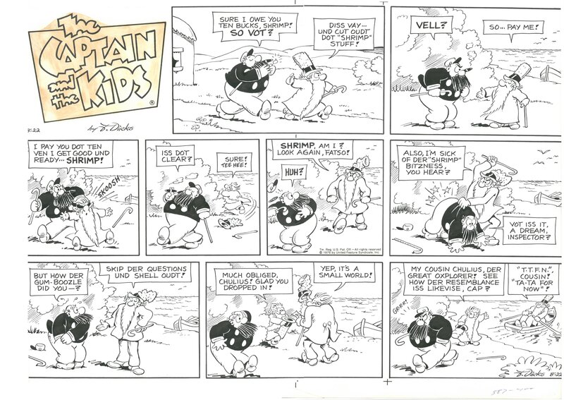 John Dirks, Pim Pam Poum - The Captain and the Kids - Planche originale