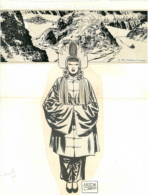 Milton Caniff: Steve Canyon promotional art 1966 - Illustration originale