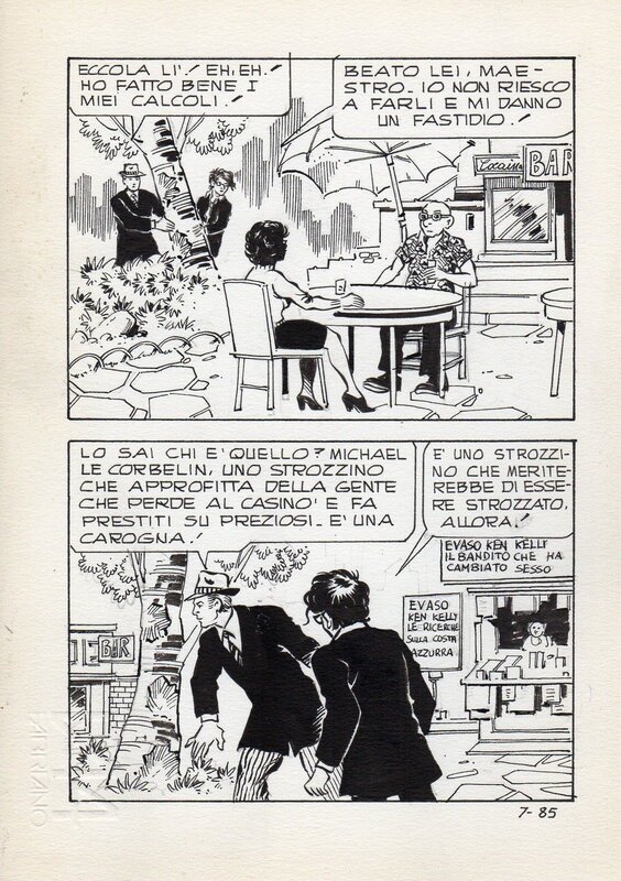 Raoul Buzzelli, Il pollo dalle uova d'oro (La poule aux oeufs d'or) - Identikit 7 (1975), Publistrip - Comic Strip