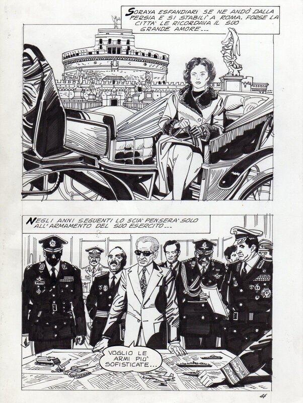 Gabriele Carosi, La vita et gli amori dello scia (La vie et les amours du shah) - Fatti Oggi 4, Edifumetto (1979) - Comic Strip