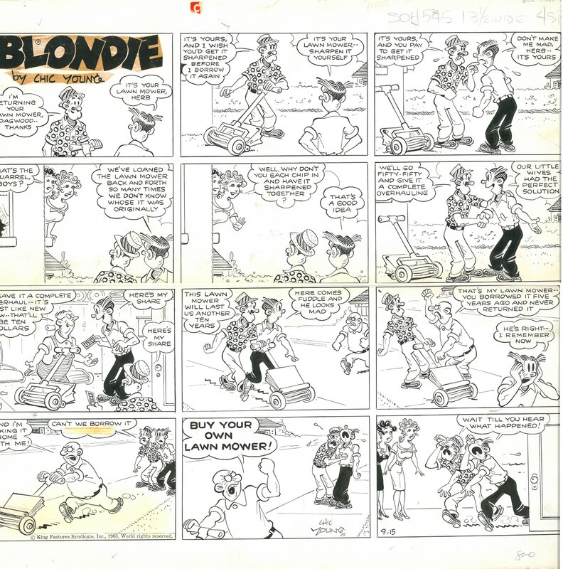 Blondie par Chic Young - Planche originale