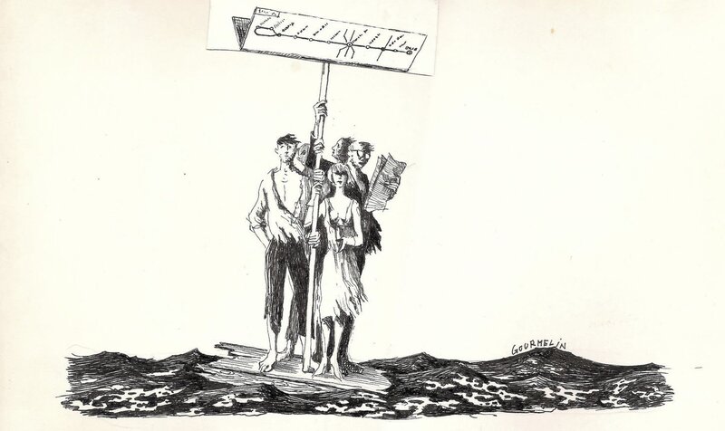 Métro by Jean Gourmelin - Original Illustration