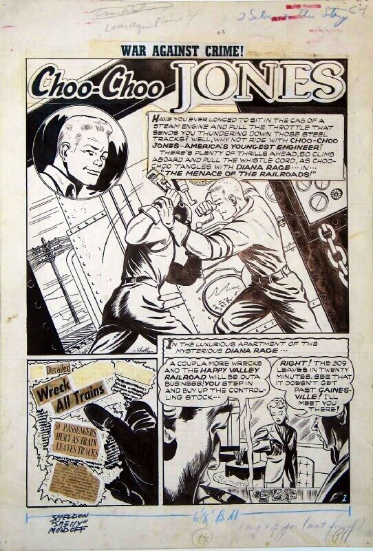 Sheldon Moldoff, War Against Crime #4 - Planche originale