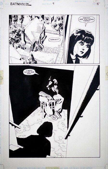 En vente - Batman, The Long Halloween, numéro 9 page 15 par Tim Sale - Planche originale