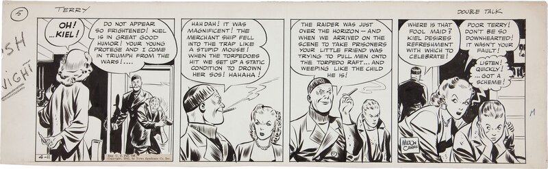 Milton Caniff, Terry and the Pirates 4/11/1941 - Planche originale