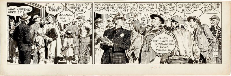 Frank Godwin, Rusty Riley 3/22/1955 - Planche originale