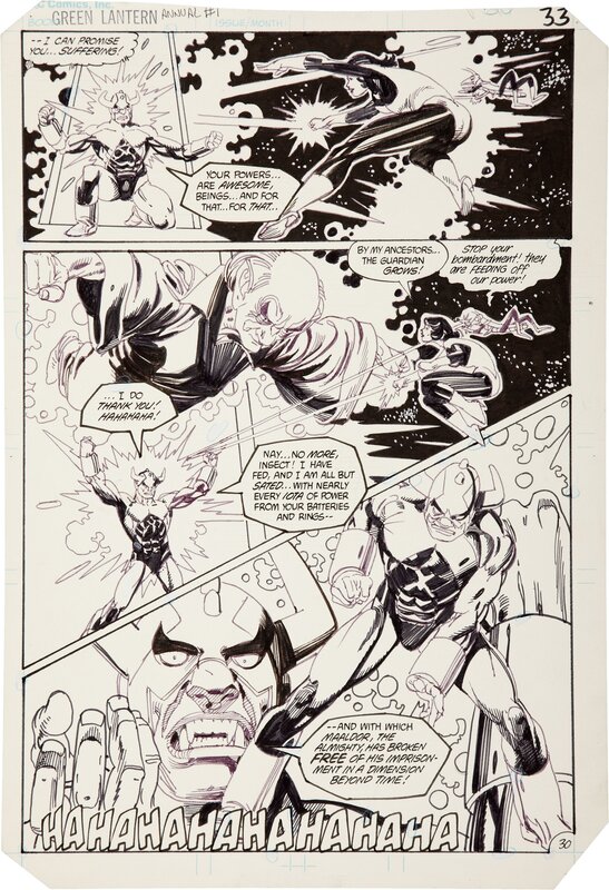 Gil Kane, Tales of the Green Lantern Corps Annual #1 page 30 - Planche originale