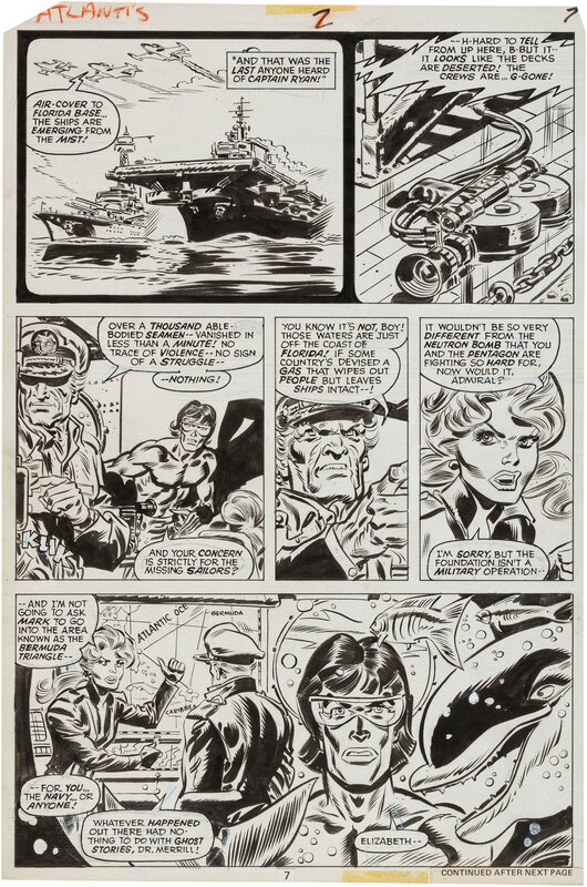 Frank Robbins, Frank Springer, Man from Atlantis #2 Page 7 - Planche originale