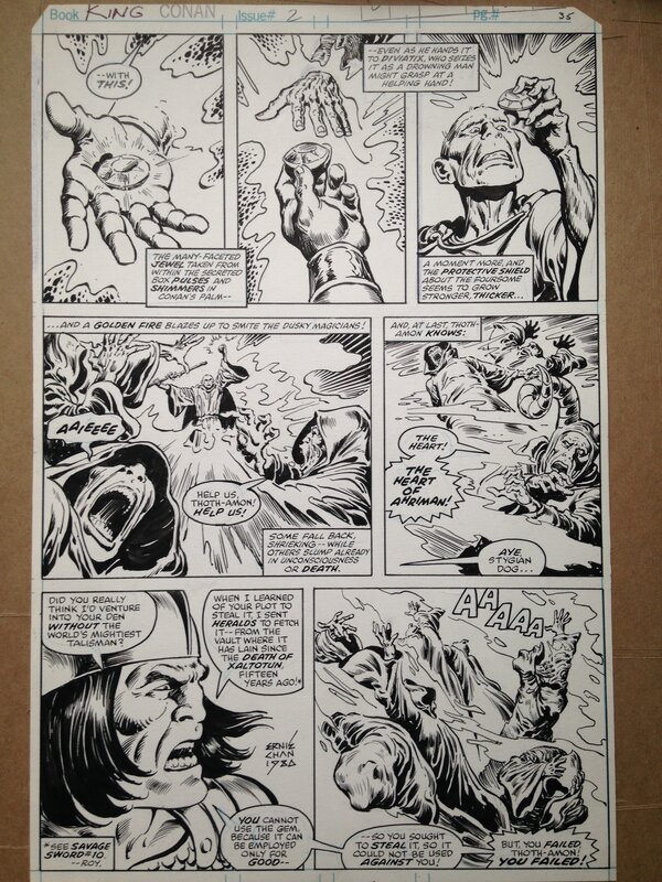 John Buscema, Ernie Chan, King Conan # 2 (1980) - Planche originale