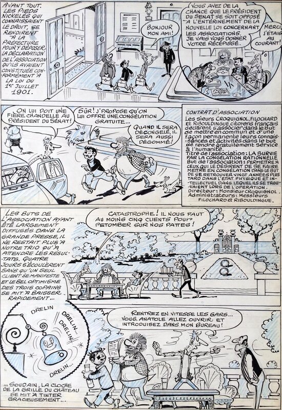 René Pellos, Les Pieds Nickelés et l'opération congélation - Comic Strip