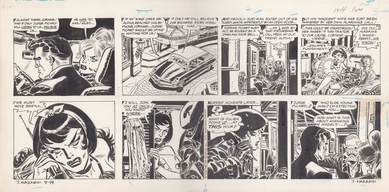 Frank Robbins, Sunday Johnny Hazard 24.09.1975 - Planche originale