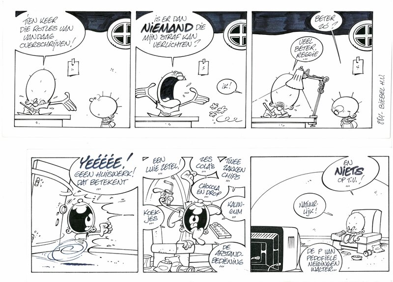 2 strips de Biebel par Marc Legendre - Planche originale