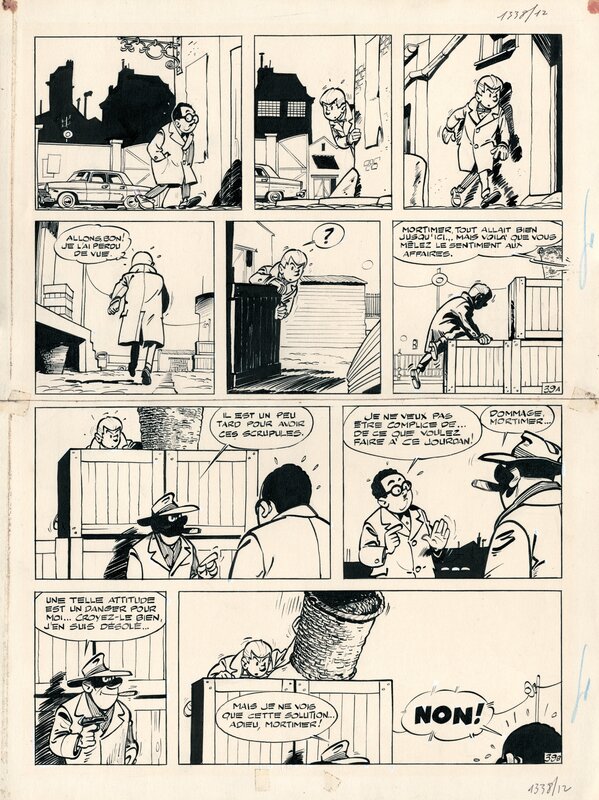 Maurice Tillieux, Gil Jourdan - Les 3 taches - pl.39 - Planche originale