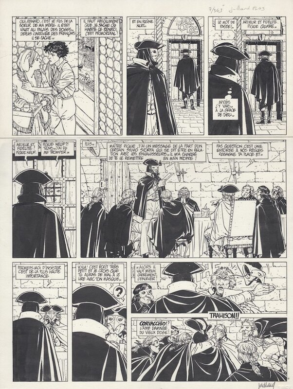 André Juillard, Jacques Martin, Arno. Tome 1. Planche 10. - Planche originale