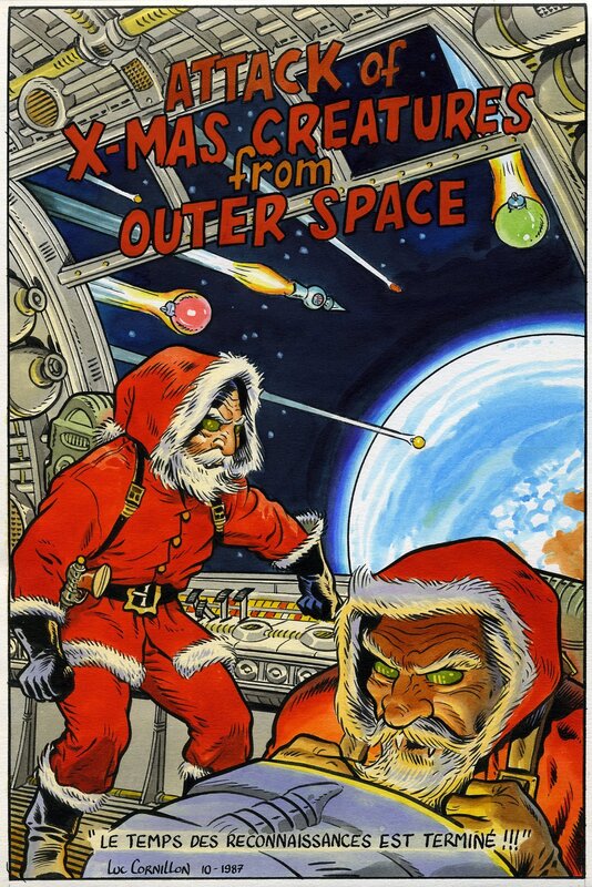 Luc Cornillon, X-Mas Creatures from OuterSpace - Illustration originale