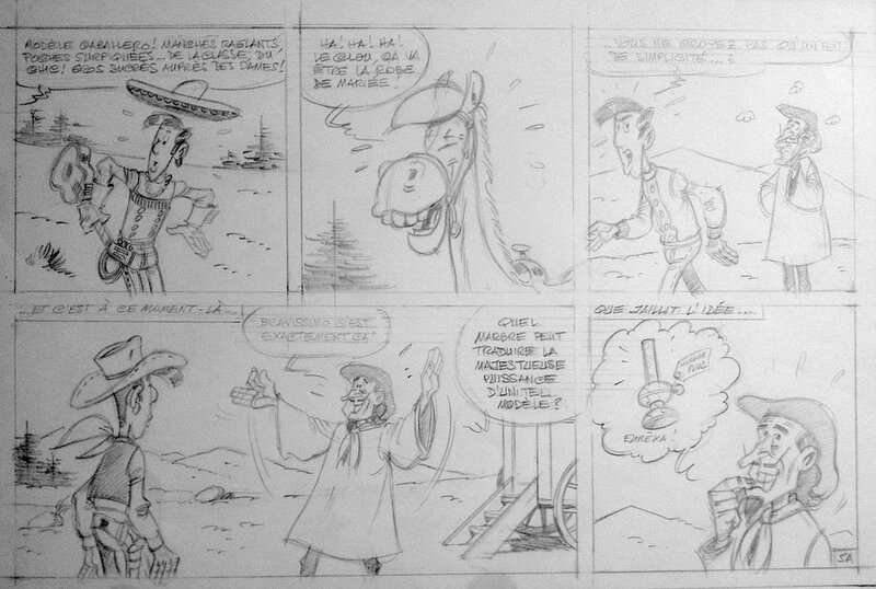 Lucky Luke 2 by Michel Janvier - Original art