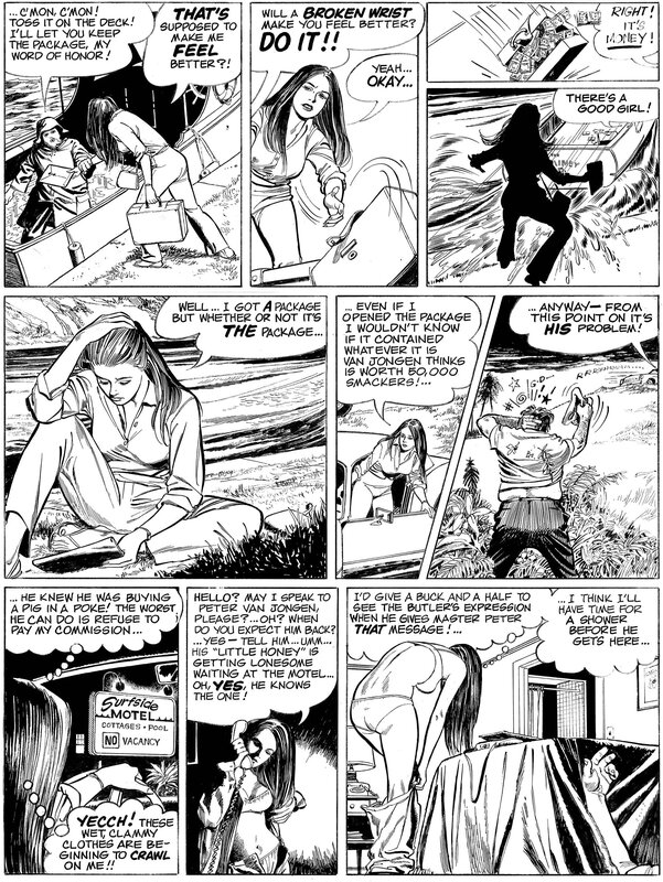 Stan Drake, Leonard Starr, Kelly Green Le contact, page 31 - Planche originale