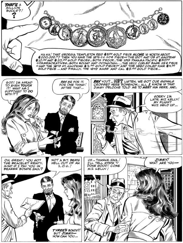 Stan Drake, Leonard Starr, Kelly Green The Million Dollar Hit page 13 - Planche originale